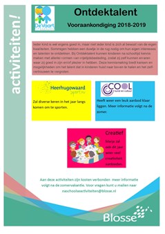 Flyer Blosse activiteiten jaar flyer 2018-2019 origineel