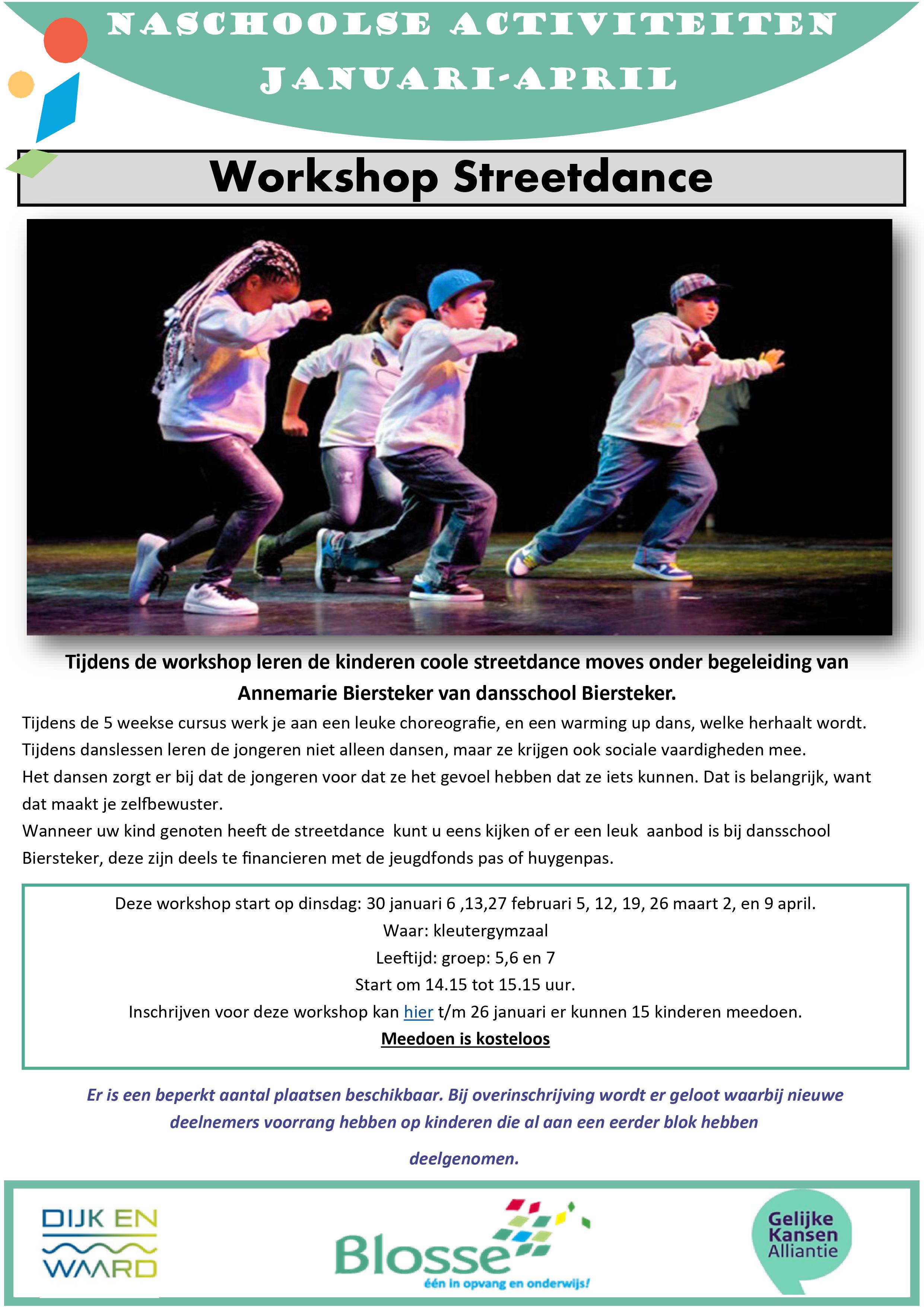 Naschoolse workshop: Streetdance