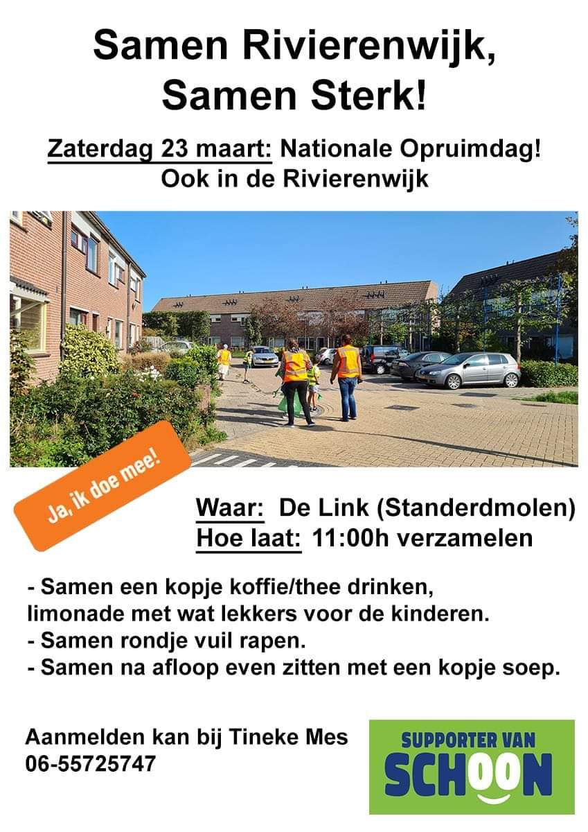 Samen Rivierenwijk: Landelijke Opschoondag 2024