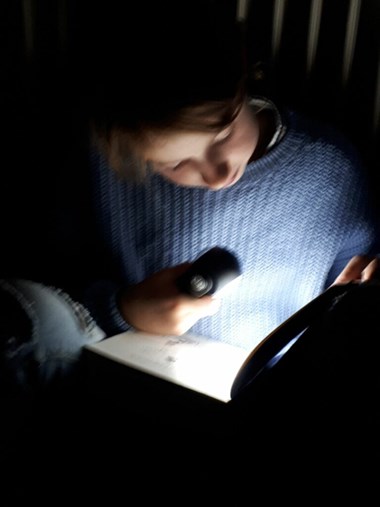 lezen in het donker